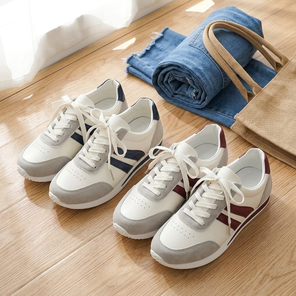 LunaWalk – Lightweight Retro Stripe Walking Sneakers