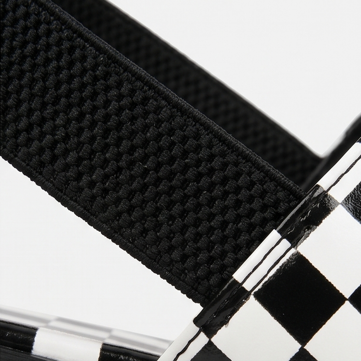 Livia – Checkered Platform Wedge Sandals
