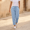 Lunara – Women's lightweight linen look summer pants