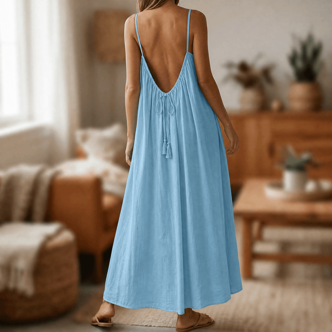 Lunavia – Backless Cami Maxi Dress for Warm Summer Days