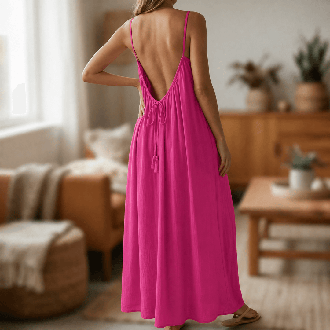 Lunavia – Backless Cami Maxi Dress for Warm Summer Days
