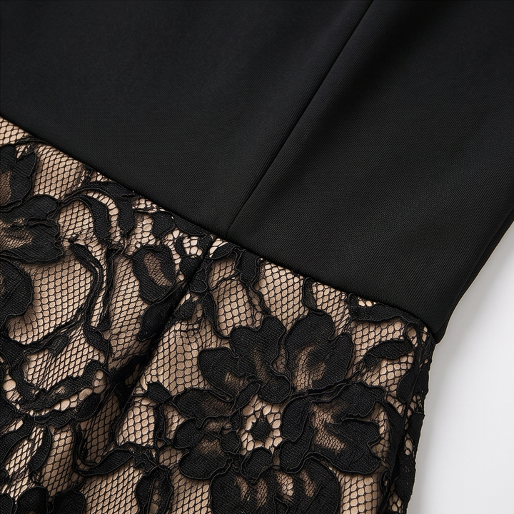 Lunavia™ – Black Lace Midi Dress for Curves