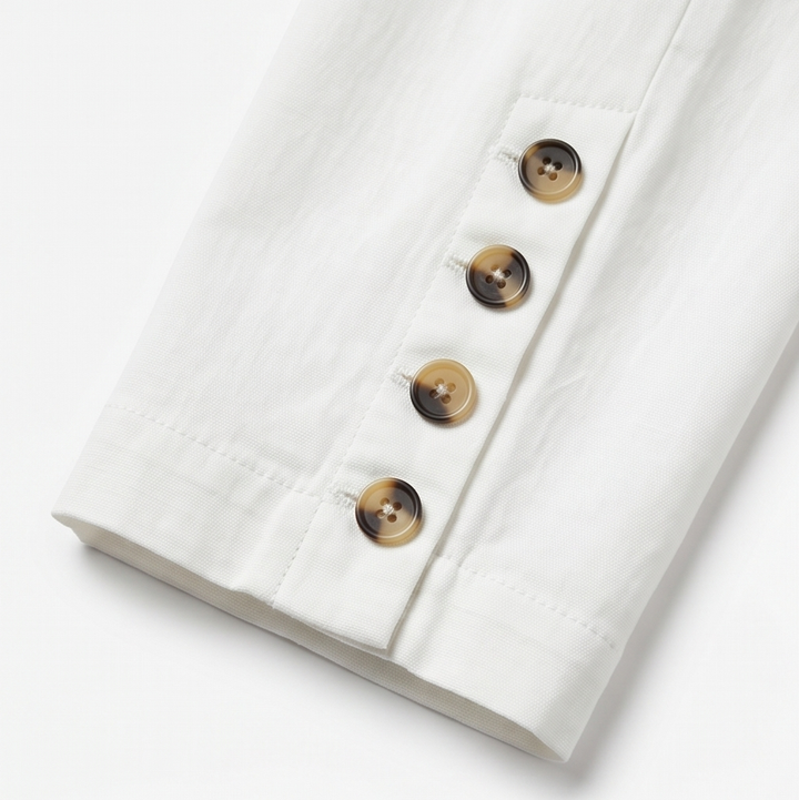 Lunessa™ – Button-Hem Cropped Cotton Pants