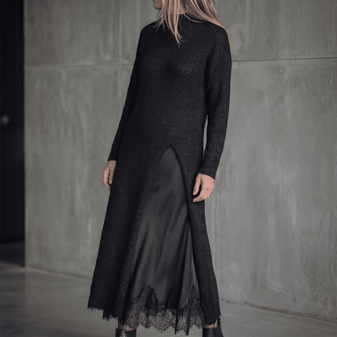 Lunette – Women’s Knitted Cardigan &amp; Lace Camisole Set