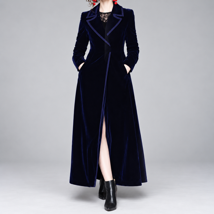 Seraphina | Velvet Longline Maxi Coat