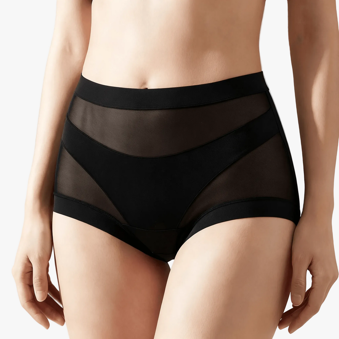 Nuvelle – Seamless High-Waist Mesh Panties