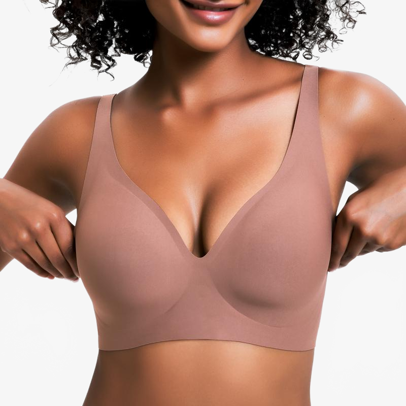 Vellé – Women’s V-Neck Seamless Jelly Bra
