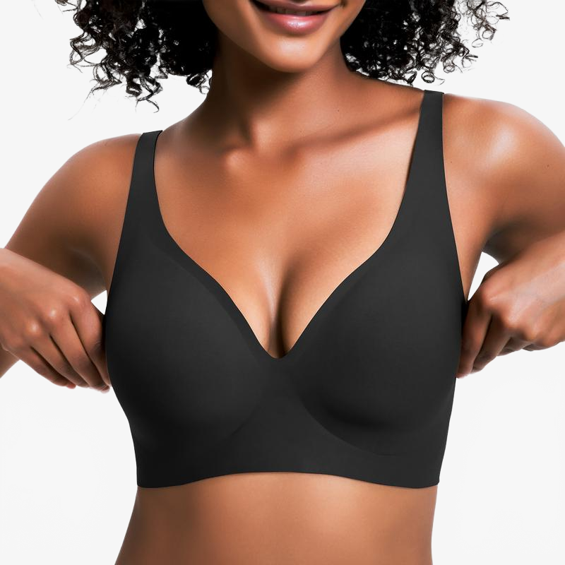 Vellé – Women’s V-Neck Seamless Jelly Bra