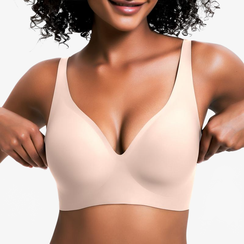 Vellé – Women’s V-Neck Seamless Jelly Bra