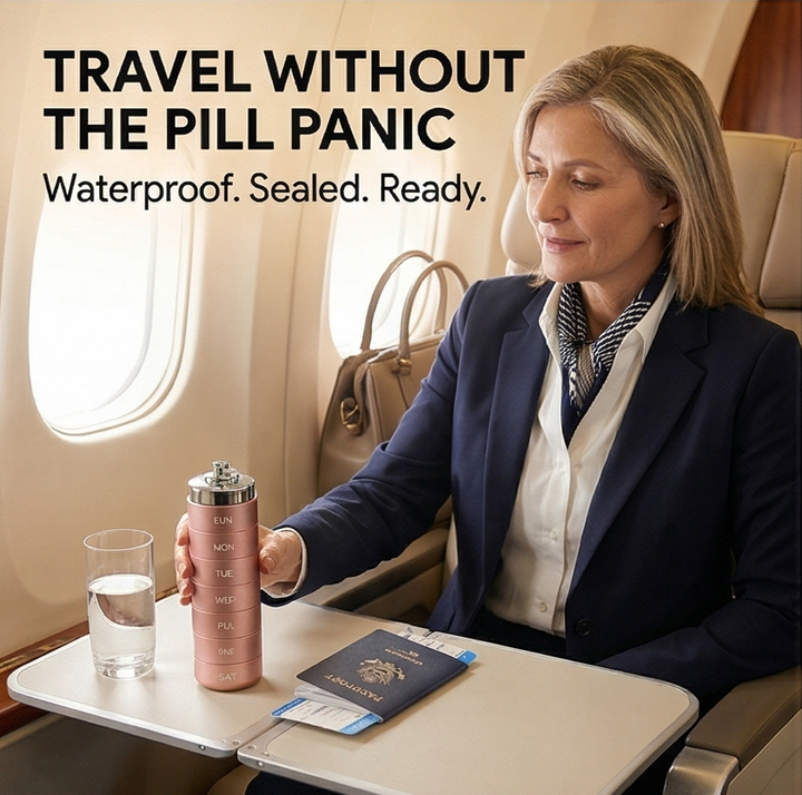Pillvault – Waterproof 7 Day Aluminum Pill Organizer