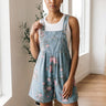 Julia - Vintage Floral Printed Denim Jumpsuit