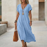 Elara - Draped Maxi Summer Dress