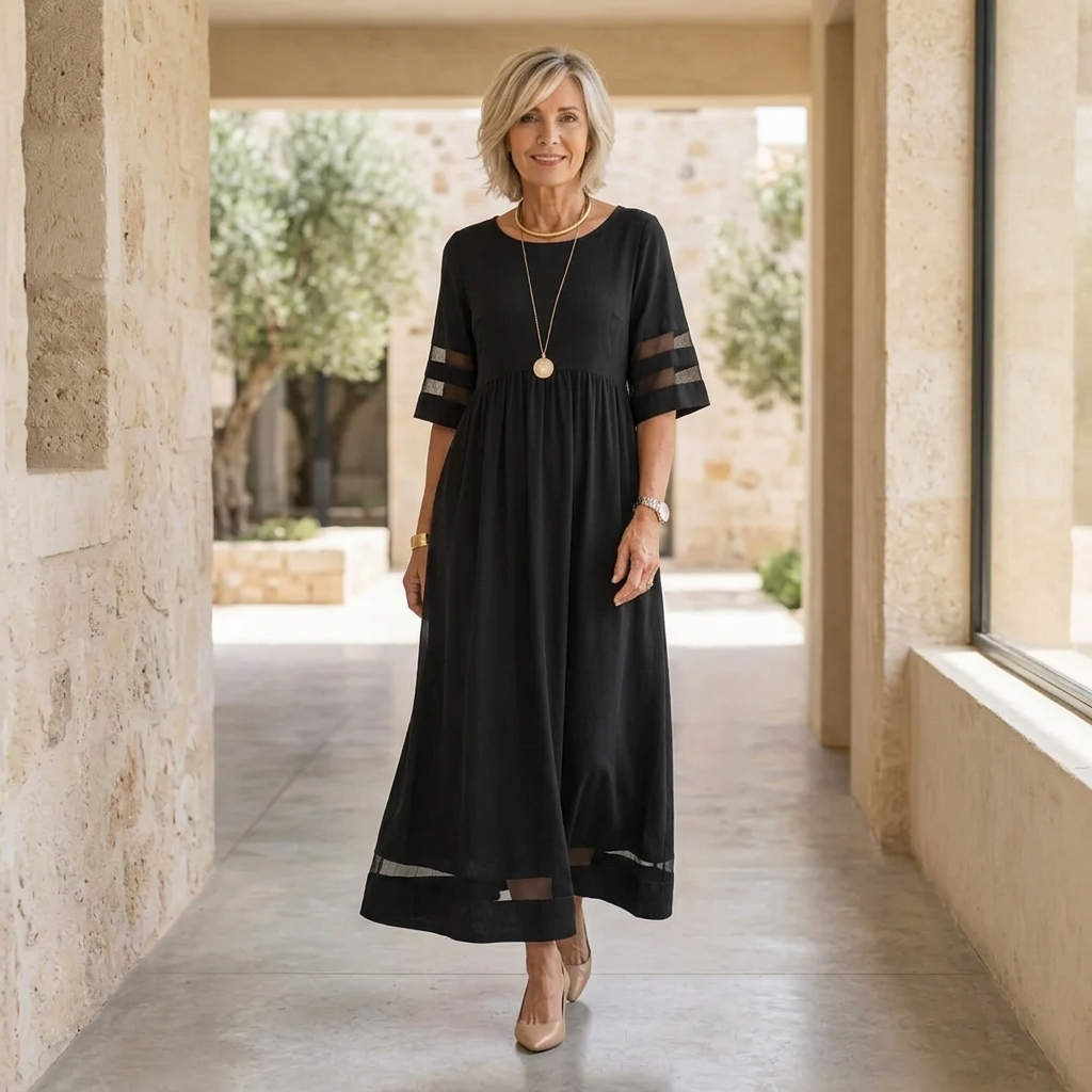 Aubrey -  Flattering Tummy-Smoothing Midi Dress
