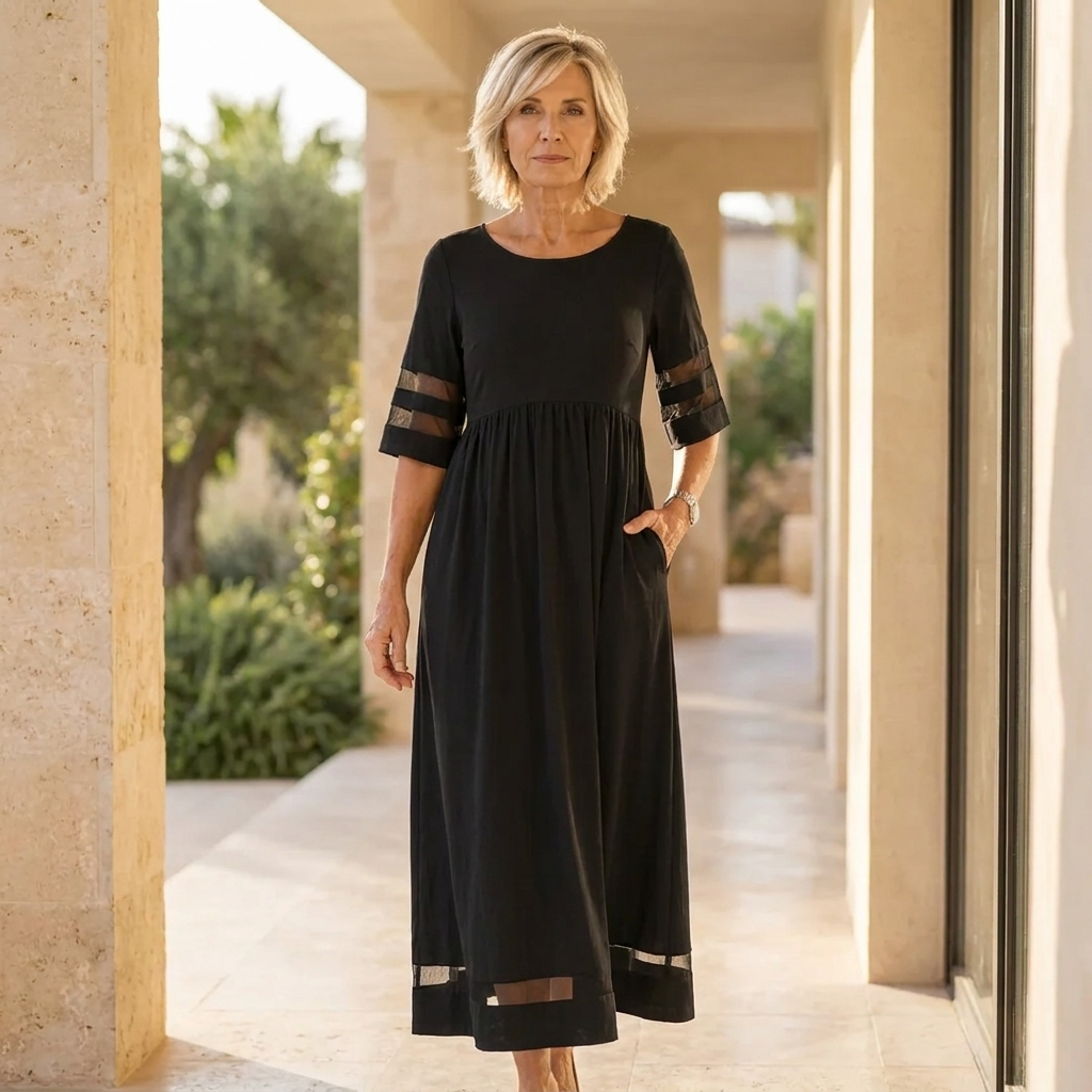Aubrey -  Flattering Tummy-Smoothing Midi Dress