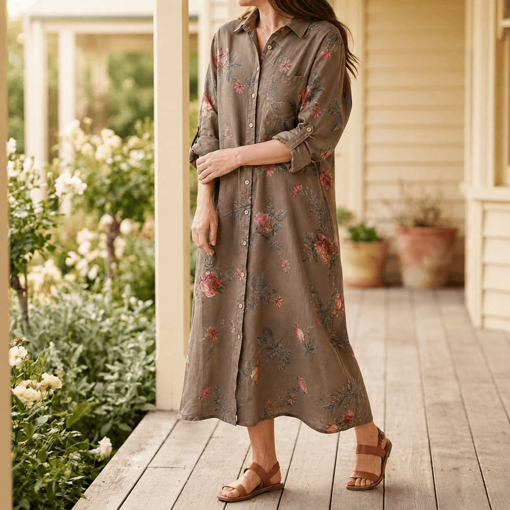 Rosalie – Floral Shirt Dress