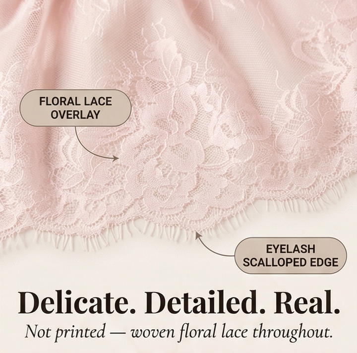 Rosalure – Floral lace babydoll set with garter stockings