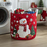 Scarlet Snowman Laundry Basket