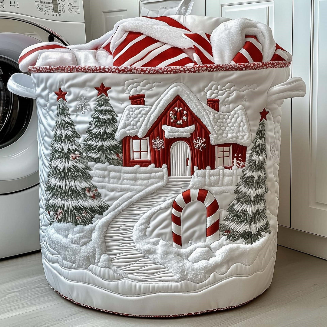 Snowfall Cottage Laundry Basket