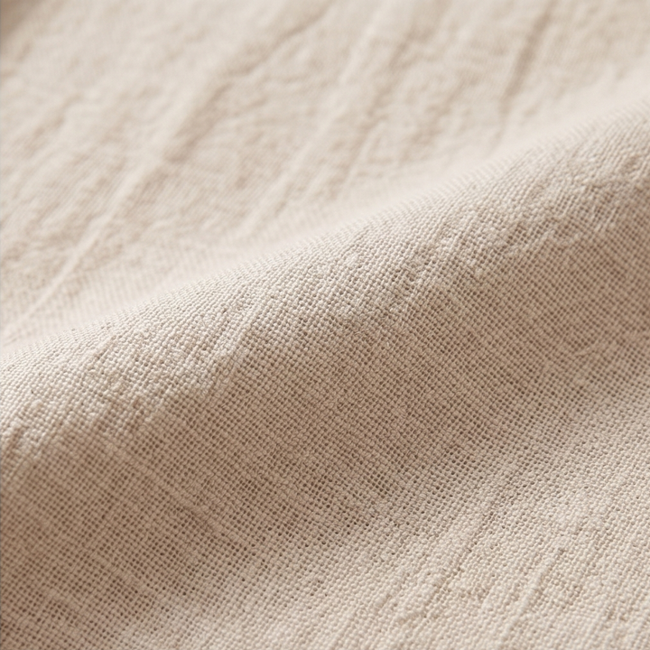Soléma™ – Flowy V-Neck Midi Dress with Wooden Buttons