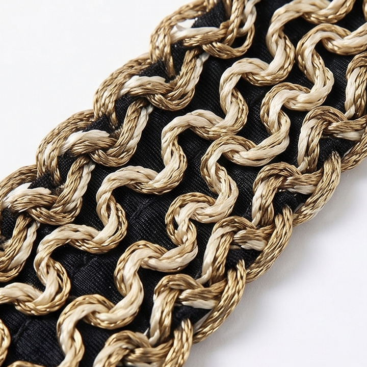 Soléra – Woven Chain-Trim High-Waist Bikini
