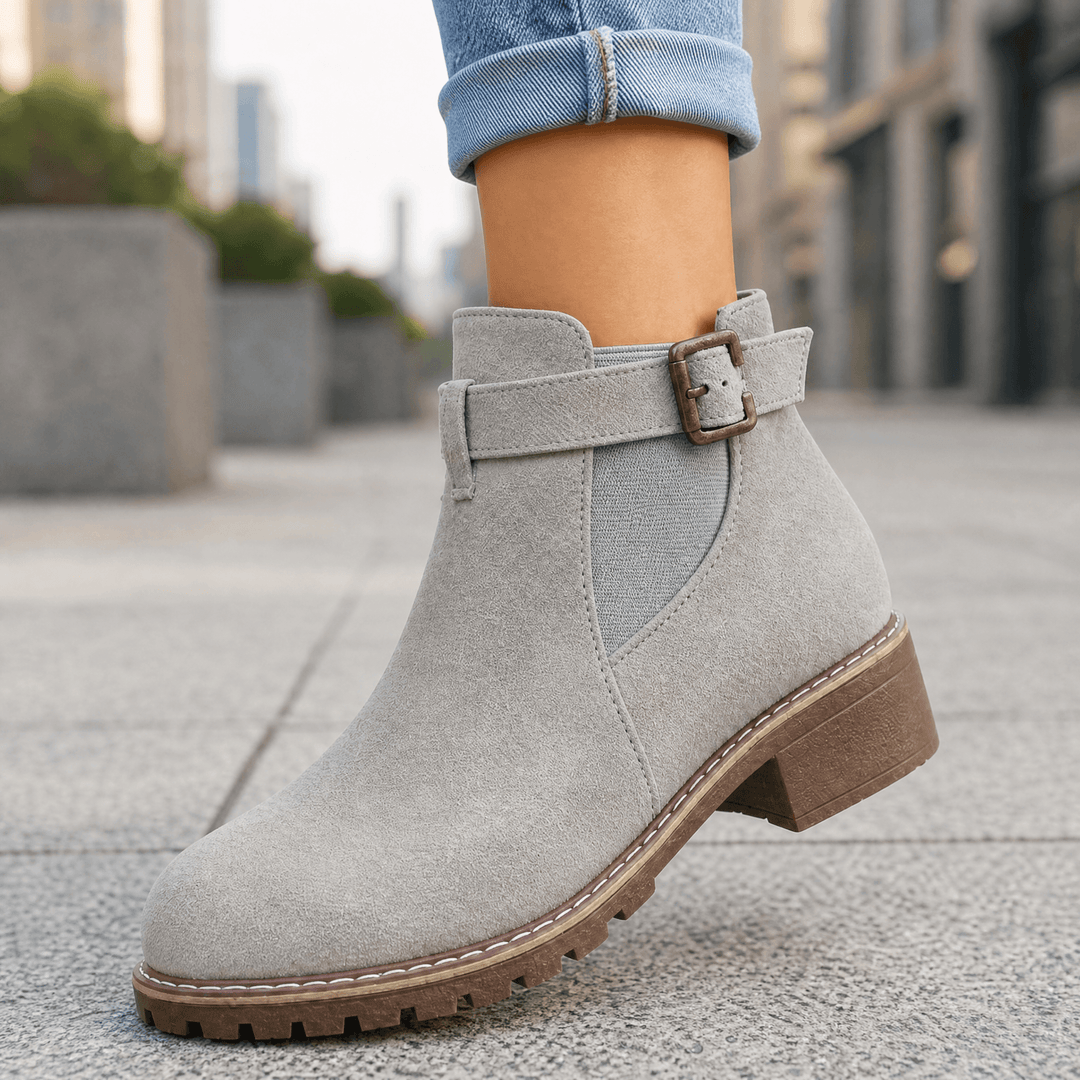 Solace – Slip On Low Heel Ankle Boots for Women