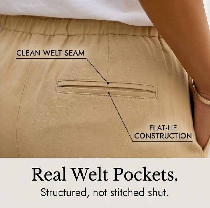 Solenna – Cotton-Linen Drawstring Capri