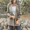 Isola | Knit Sleeve Double-Breasted Coat