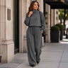 Dolores | Turtleneck Wide-Leg Two-Piece Set