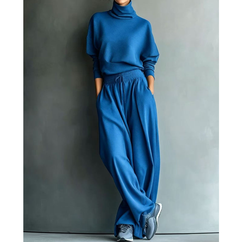 Dolores | Turtleneck Wide-Leg Two-Piece Set