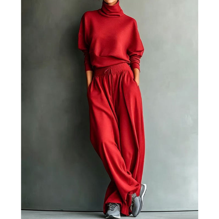 Dolores | Turtleneck Wide-Leg Two-Piece Set