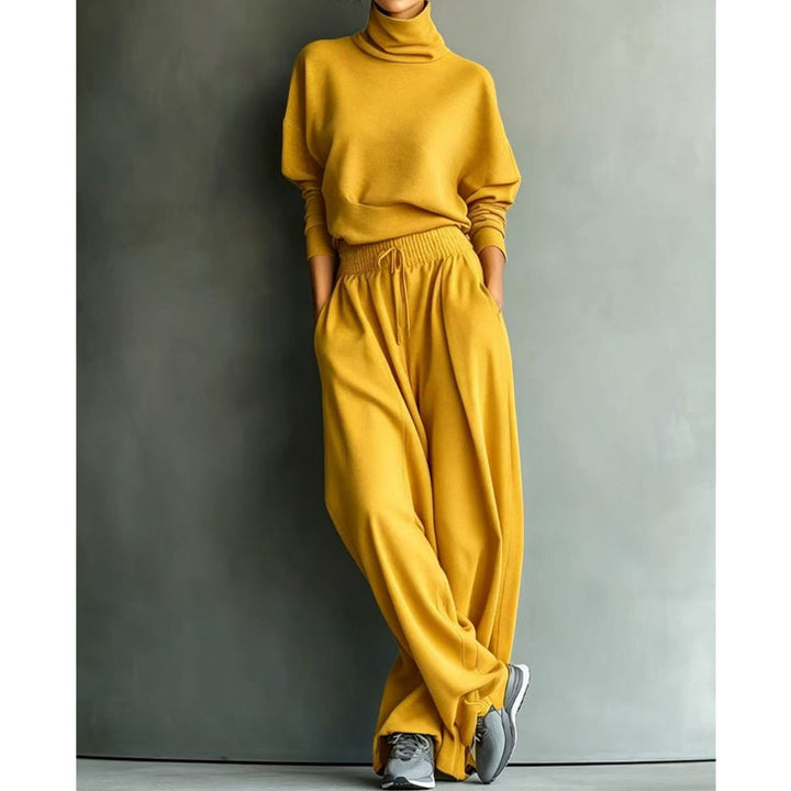 Dolores | Turtleneck Wide-Leg Two-Piece Set