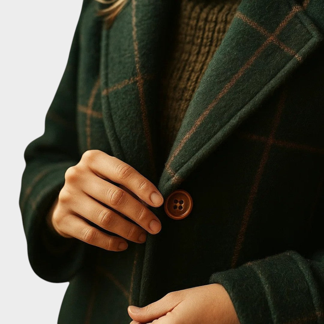 Adriana - Classic Check Autumn Coat