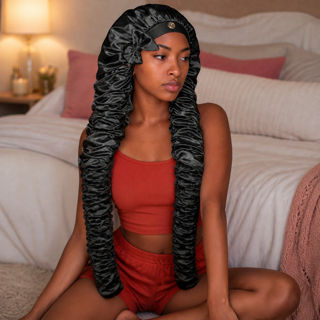Nightwrap – The Long-Hair Bonnet That Finally Stays On