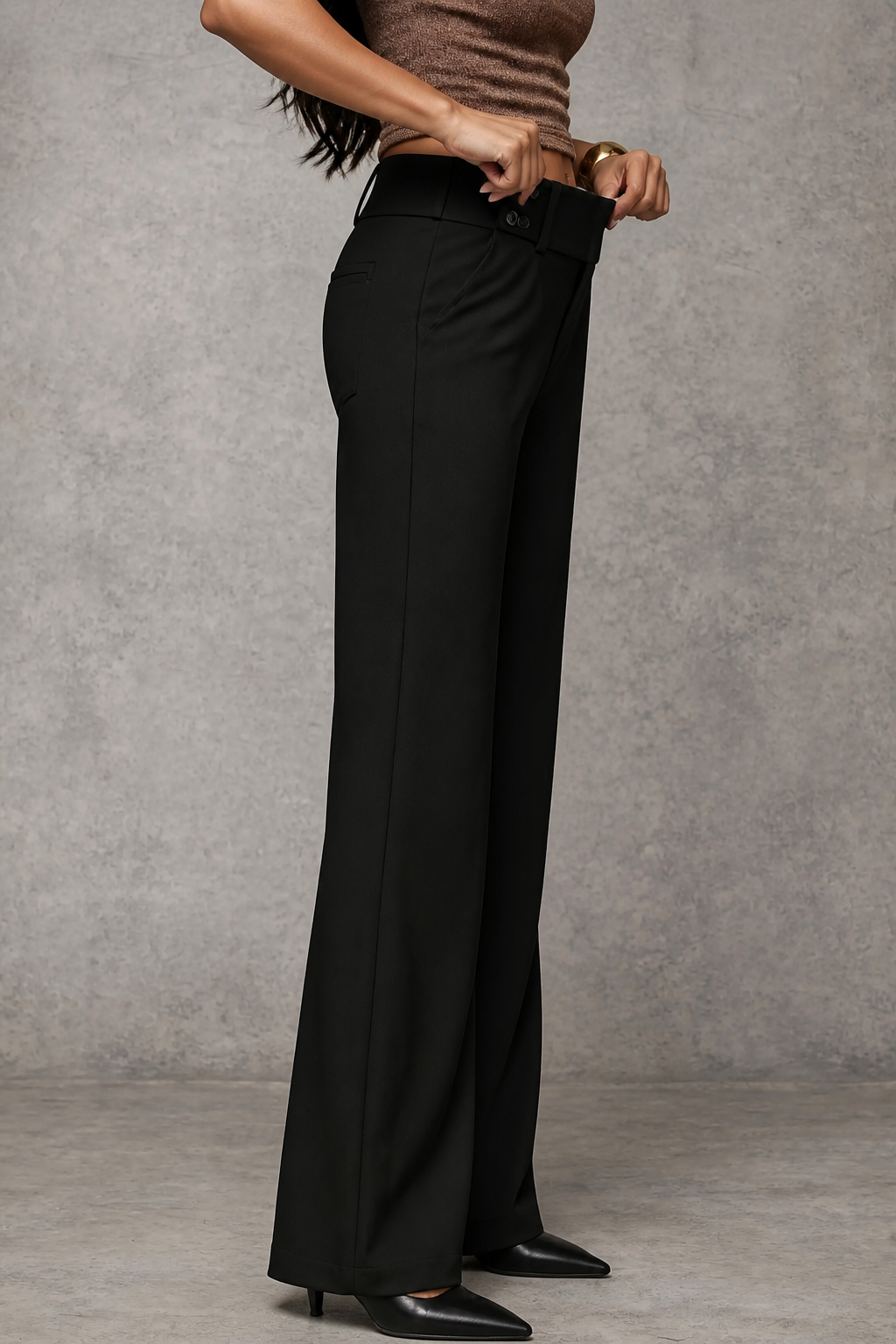Nolamere | Wide-Leg High-Waisted Dress Trousers
