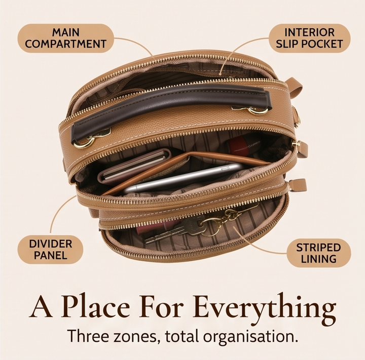 Velora – Multi-Compartment Crossbody Bag