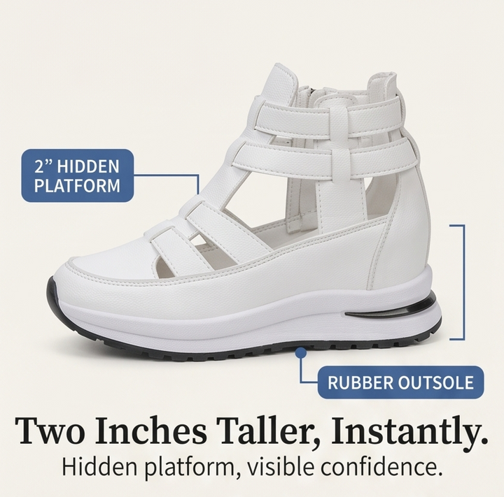 Veluna – Caged Wedge Sandals with Hidden Platform