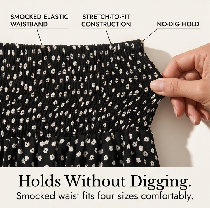 Velura – Smocked Wide-Leg Ruffle Pants