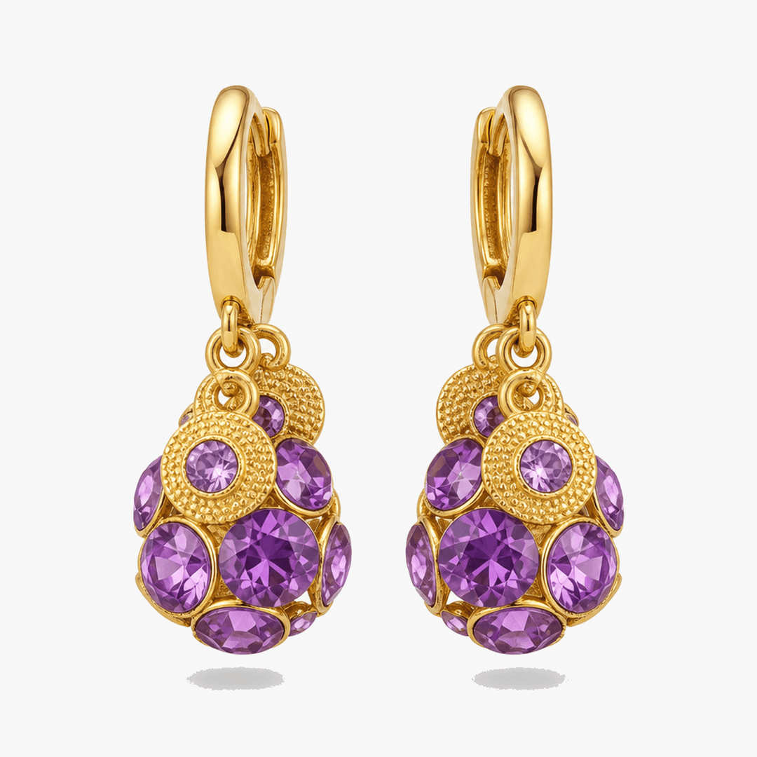 Violetta – Romantic Amethyst Crystal Earrings for Her