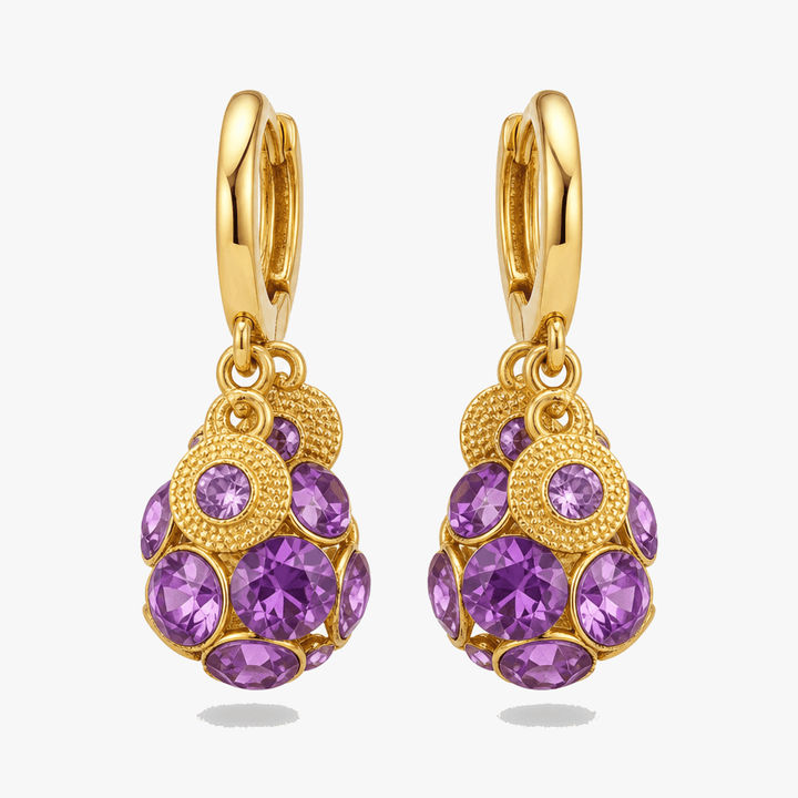 Violetta – Romantic Amethyst Crystal Earrings for Her