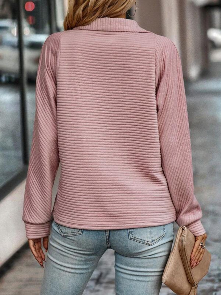 Camila | Cozy Ribbed Quarter-Zip Sweater