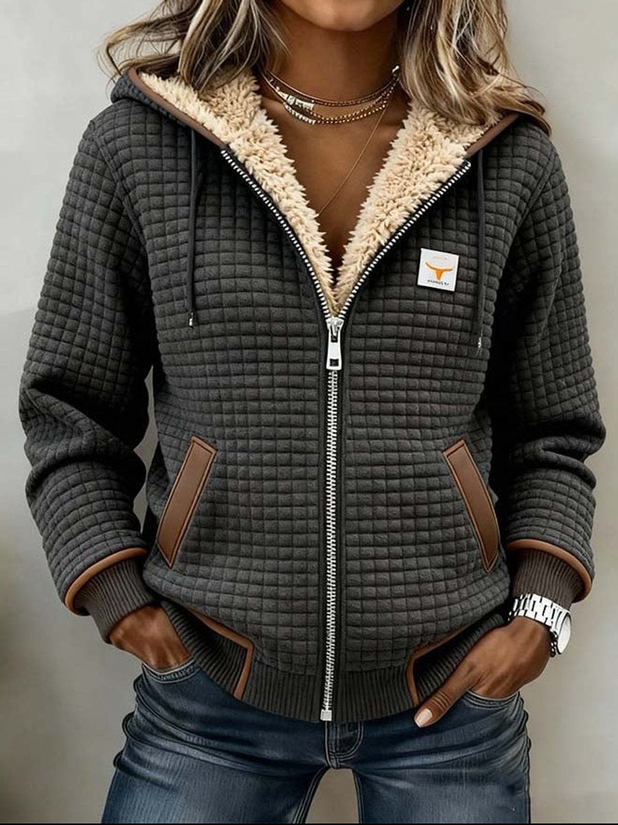Penelope - Sherpa-Lined Full-Zip Fleece Hoodie