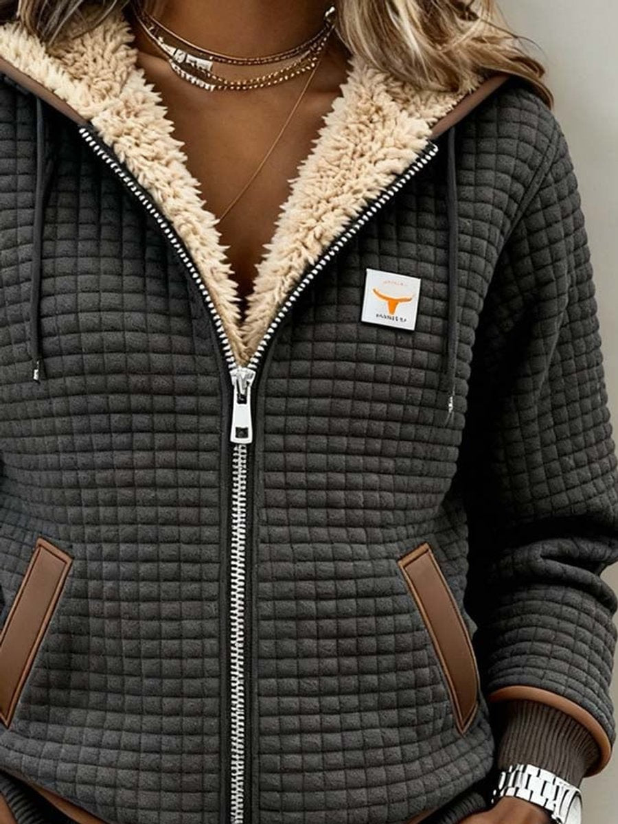 Penelope - Sherpa-Lined Full-Zip Fleece Hoodie