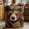 Woodland Patchwork Bear Laundry Basket