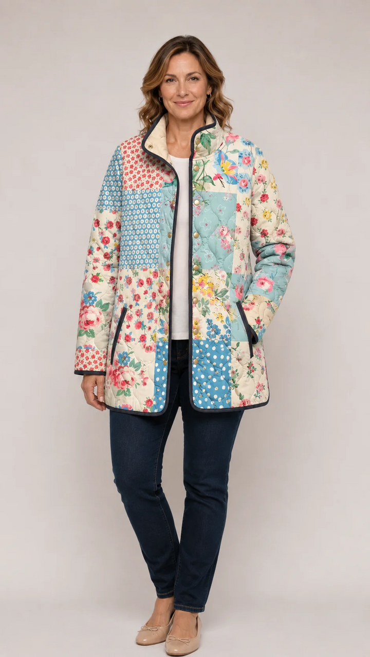 Zarae | Charming Floral Quilted Jacket For Women